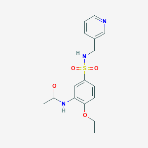 molecular formula C16H19N3O4S B5495791 N-(2-ethoxy-5-{[(3-pyridinylmethyl)amino]sulfonyl}phenyl)acetamide 