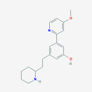 molecular formula C19H24N2O2 B5495800 3-(4-methoxypyridin-2-yl)-5-(2-piperidin-2-ylethyl)phenol 