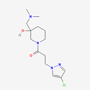 1-[3-(4-chloro-1H-pyrazol-1-yl)propanoyl]-3-[(dimethylamino)methyl]-3-piperidinol