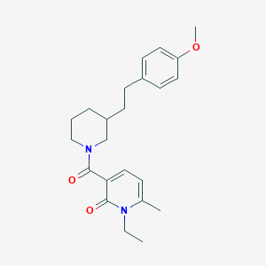molecular formula C23H30N2O3 B5495819 1-ethyl-3-({3-[2-(4-methoxyphenyl)ethyl]-1-piperidinyl}carbonyl)-6-methyl-2(1H)-pyridinone 