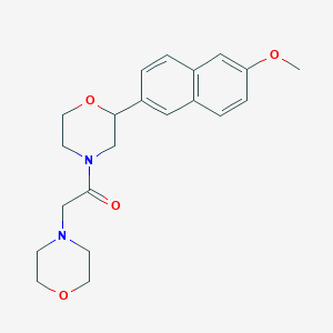 molecular formula C21H26N2O4 B5495826 2-(6-methoxy-2-naphthyl)-4-(morpholin-4-ylacetyl)morpholine 