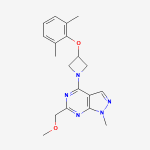 molecular formula C19H23N5O2 B5495827 4-[3-(2,6-dimethylphenoxy)-1-azetidinyl]-6-(methoxymethyl)-1-methyl-1H-pyrazolo[3,4-d]pyrimidine 