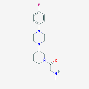 molecular formula C18H27FN4O B5495829 (2-{3-[4-(4-fluorophenyl)-1-piperazinyl]-1-piperidinyl}-2-oxoethyl)methylamine dihydrochloride 
