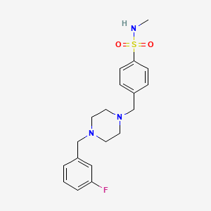 molecular formula C19H24FN3O2S B5495858 4-{[4-(3-fluorobenzyl)-1-piperazinyl]methyl}-N-methylbenzenesulfonamide 