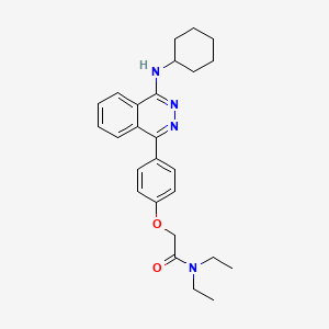 molecular formula C26H32N4O2 B5495862 2-{4-[4-(cyclohexylamino)-1-phthalazinyl]phenoxy}-N,N-diethylacetamide 