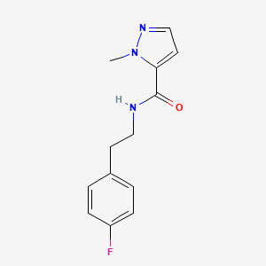 molecular formula C13H14FN3O B5495873 N-[2-(4-fluorophenyl)ethyl]-1-methyl-1H-pyrazole-5-carboxamide 