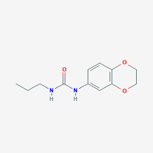 molecular formula C12H16N2O3 B5495886 N-(2,3-dihydro-1,4-benzodioxin-6-yl)-N'-propylurea 