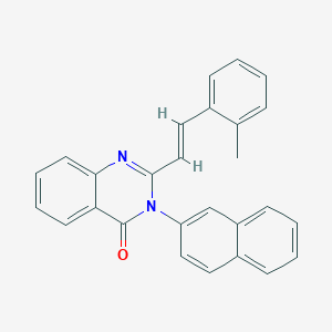 molecular formula C27H20N2O B5495901 2-[2-(2-methylphenyl)vinyl]-3-(2-naphthyl)-4(3H)-quinazolinone 