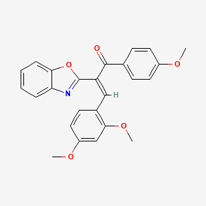 molecular formula C25H21NO5 B5495906 2-(1,3-benzoxazol-2-yl)-3-(2,4-dimethoxyphenyl)-1-(4-methoxyphenyl)-2-propen-1-one 