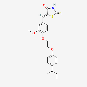 molecular formula C23H25NO4S2 B5495913 5-{4-[2-(4-sec-butylphenoxy)ethoxy]-3-methoxybenzylidene}-2-thioxo-1,3-thiazolidin-4-one 
