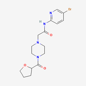 molecular formula C16H21BrN4O3 B5495928 N-(5-bromo-2-pyridinyl)-2-[4-(tetrahydro-2-furanylcarbonyl)-1-piperazinyl]acetamide 