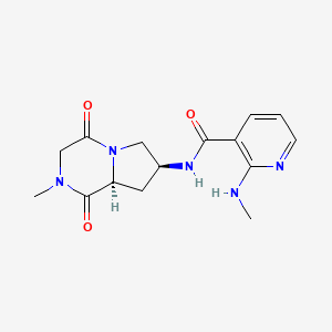 molecular formula C15H19N5O3 B5495930 2-(methylamino)-N-[(7S,8aS)-2-methyl-1,4-dioxooctahydropyrrolo[1,2-a]pyrazin-7-yl]nicotinamide 