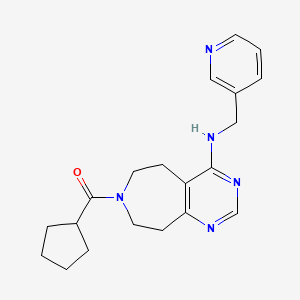 molecular formula C20H25N5O B5495940 7-(cyclopentylcarbonyl)-N-(pyridin-3-ylmethyl)-6,7,8,9-tetrahydro-5H-pyrimido[4,5-d]azepin-4-amine 