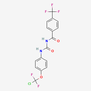 molecular formula C16H10ClF5N2O3 B5495958 N-[({4-[chloro(difluoro)methoxy]phenyl}amino)carbonyl]-4-(trifluoromethyl)benzamide 