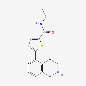 molecular formula C16H18N2OS B5495976 N-ethyl-5-(1,2,3,4-tetrahydroisoquinolin-5-yl)thiophene-2-carboxamide 