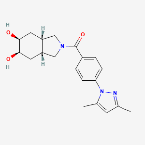 (3aR*,5R*,6S*,7aS*)-2-[4-(3,5-dimethyl-1H-pyrazol-1-yl)benzoyl]octahydro-1H-isoindole-5,6-diol