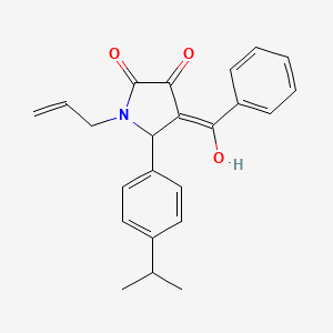 molecular formula C23H23NO3 B5495987 1-allyl-4-benzoyl-3-hydroxy-5-(4-isopropylphenyl)-1,5-dihydro-2H-pyrrol-2-one 
