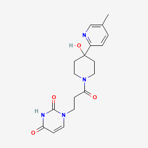 1-{3-[4-hydroxy-4-(5-methylpyridin-2-yl)piperidin-1-yl]-3-oxopropyl}pyrimidine-2,4(1H,3H)-dione
