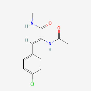 molecular formula C12H13ClN2O2 B5496016 2-(acetylamino)-3-(4-chlorophenyl)-N-methylacrylamide 