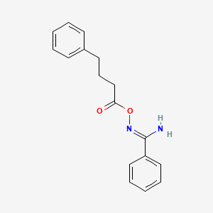 molecular formula C17H18N2O2 B5496017 N'-[(4-phenylbutanoyl)oxy]benzenecarboximidamide 