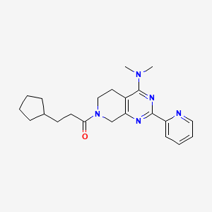 7-(3-cyclopentylpropanoyl)-N,N-dimethyl-2-pyridin-2-yl-5,6,7,8-tetrahydropyrido[3,4-d]pyrimidin-4-amine