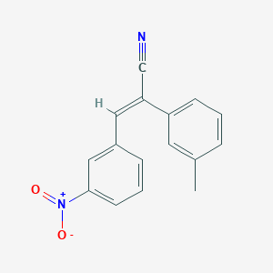 molecular formula C16H12N2O2 B5496063 2-(3-methylphenyl)-3-(3-nitrophenyl)acrylonitrile 