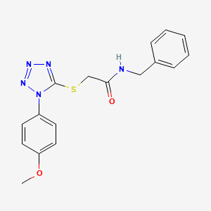 molecular formula C17H17N5O2S B5496081 N-benzyl-2-{[1-(4-methoxyphenyl)-1H-tetrazol-5-yl]thio}acetamide 