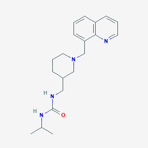 molecular formula C20H28N4O B5496096 N-isopropyl-N'-{[1-(quinolin-8-ylmethyl)piperidin-3-yl]methyl}urea 