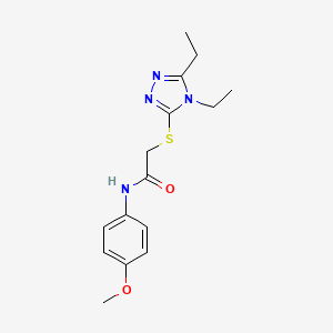 molecular formula C15H20N4O2S B5496108 2-[(4,5-diethyl-4H-1,2,4-triazol-3-yl)thio]-N-(4-methoxyphenyl)acetamide 