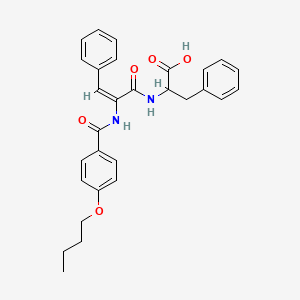 molecular formula C29H30N2O5 B5496109 N-{2-[(4-butoxybenzoyl)amino]-3-phenylacryloyl}phenylalanine 