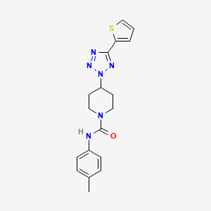 molecular formula C18H20N6OS B5496114 N-(4-methylphenyl)-4-[5-(2-thienyl)-2H-tetrazol-2-yl]-1-piperidinecarboxamide 