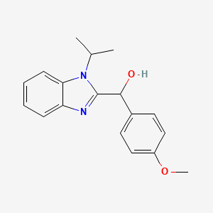 molecular formula C18H20N2O2 B5496126 (1-isopropyl-1H-benzimidazol-2-yl)(4-methoxyphenyl)methanol 