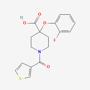 4-(2-fluorophenoxy)-1-(3-thienylcarbonyl)piperidine-4-carboxylic acid