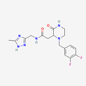 2-[1-(3,4-difluorobenzyl)-3-oxo-2-piperazinyl]-N-[(5-methyl-1H-1,2,4-triazol-3-yl)methyl]acetamide