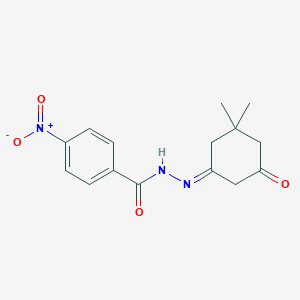 molecular formula C15H17N3O4 B5496205 N'-(3,3-dimethyl-5-oxocyclohexylidene)-4-nitrobenzohydrazide 