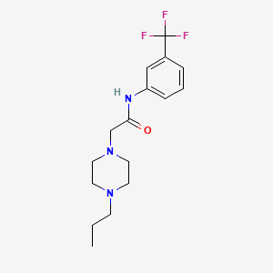 molecular formula C16H22F3N3O B5496207 2-(4-propyl-1-piperazinyl)-N-[3-(trifluoromethyl)phenyl]acetamide 
