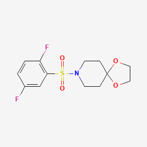 molecular formula C13H15F2NO4S B5496229 8-[(2,5-difluorophenyl)sulfonyl]-1,4-dioxa-8-azaspiro[4.5]decane 