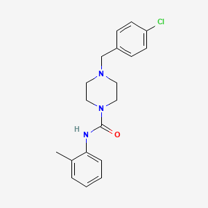 molecular formula C19H22ClN3O B5496243 4-(4-chlorobenzyl)-N-(2-methylphenyl)-1-piperazinecarboxamide 