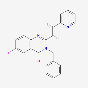 molecular formula C22H16IN3O B5496263 3-benzyl-6-iodo-2-[2-(2-pyridinyl)vinyl]-4(3H)-quinazolinone 