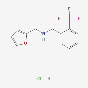 molecular formula C13H13ClF3NO B5496298 (2-furylmethyl)[2-(trifluoromethyl)benzyl]amine hydrochloride 