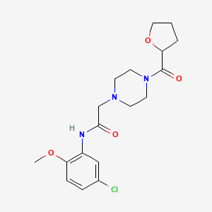 N-(5-chloro-2-methoxyphenyl)-2-[4-(tetrahydro-2-furanylcarbonyl)-1-piperazinyl]acetamide