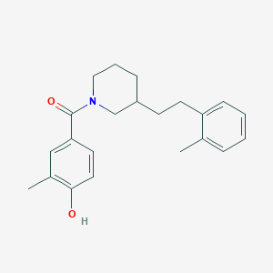 molecular formula C22H27NO2 B5496311 2-methyl-4-({3-[2-(2-methylphenyl)ethyl]-1-piperidinyl}carbonyl)phenol 