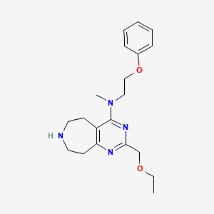 molecular formula C20H28N4O2 B5496316 2-(ethoxymethyl)-N-methyl-N-(2-phenoxyethyl)-6,7,8,9-tetrahydro-5H-pyrimido[4,5-d]azepin-4-amine dihydrochloride 
