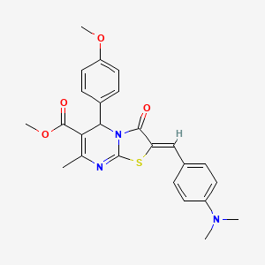 methyl 2-[4-(dimethylamino)benzylidene]-5-(4-methoxyphenyl)-7-methyl-3-oxo-2,3-dihydro-5H-[1,3]thiazolo[3,2-a]pyrimidine-6-carboxylate