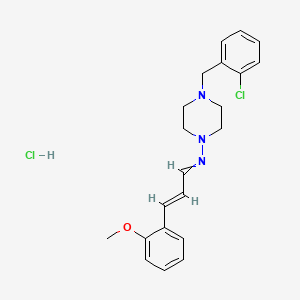 molecular formula C21H25Cl2N3O B5496365 4-(2-chlorobenzyl)-N-[3-(2-methoxyphenyl)-2-propen-1-ylidene]-1-piperazinamine hydrochloride 