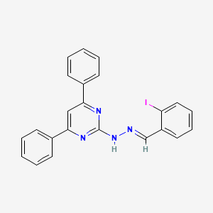 molecular formula C23H17IN4 B5496382 2-iodobenzaldehyde (4,6-diphenyl-2-pyrimidinyl)hydrazone 