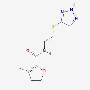 molecular formula C10H12N4O2S B5496385 3-methyl-N-[2-(1H-1,2,3-triazol-5-ylthio)ethyl]-2-furamide 