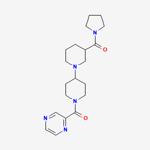 molecular formula C20H29N5O2 B5496425 1'-(pyrazin-2-ylcarbonyl)-3-(pyrrolidin-1-ylcarbonyl)-1,4'-bipiperidine 