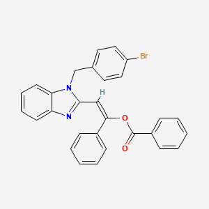 molecular formula C29H21BrN2O2 B5496430 2-[1-(4-bromobenzyl)-1H-benzimidazol-2-yl]-1-phenylvinyl benzoate 