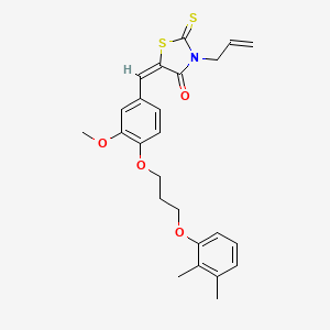molecular formula C25H27NO4S2 B5496431 3-allyl-5-{4-[3-(2,3-dimethylphenoxy)propoxy]-3-methoxybenzylidene}-2-thioxo-1,3-thiazolidin-4-one 